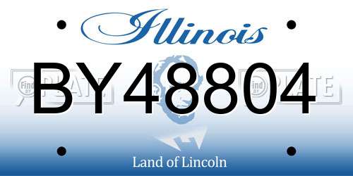 BY48804 Illinois License Plate