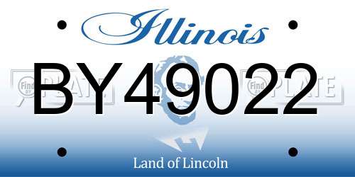 BY49022 Illinois License Plate