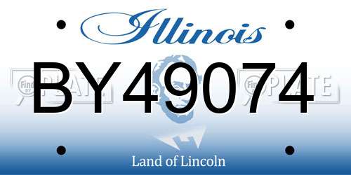BY49074 Illinois License Plate
