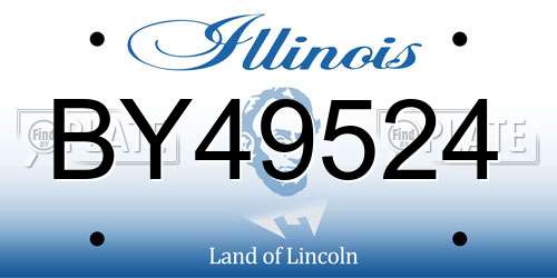 BY49524 Illinois License Plate