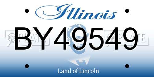 BY49549 Illinois License Plate