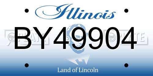 BY49904 Illinois License Plate