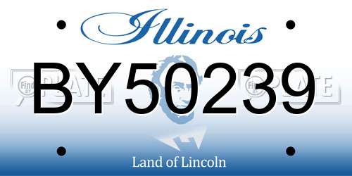 BY50239 Illinois License Plate