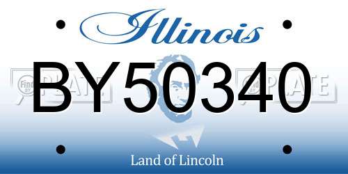 BY50340 Illinois License Plate