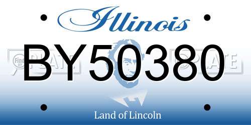 BY50380 Illinois License Plate