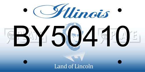 BY50410 Illinois License Plate