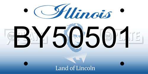 BY50501 Illinois License Plate