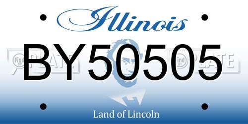 BY50505 Illinois License Plate