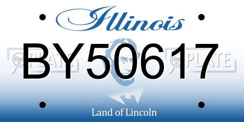 BY50617 Illinois License Plate
