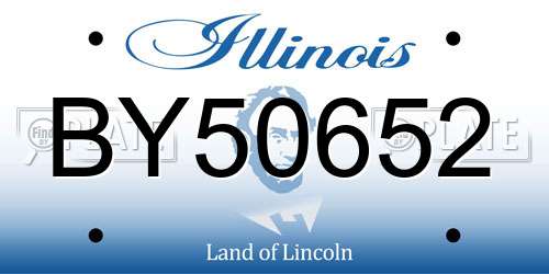 BY50652 Illinois License Plate