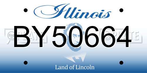 BY50664 Illinois License Plate