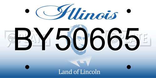 BY50665 Illinois License Plate