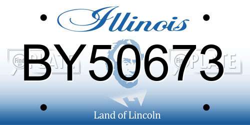 BY50673 Illinois License Plate