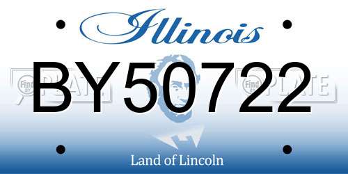 BY50722 Illinois License Plate