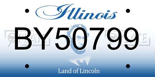 BY50799 Illinois License Plate