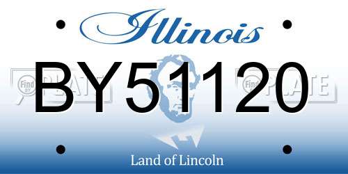 BY51120 Illinois License Plate