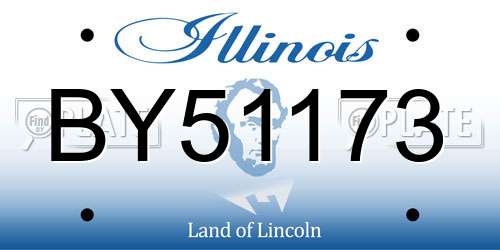 BY51173 Illinois License Plate
