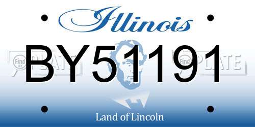 BY51191 Illinois License Plate