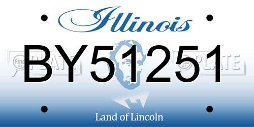 BY51251 Illinois License Plate