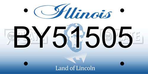BY51505 Illinois License Plate