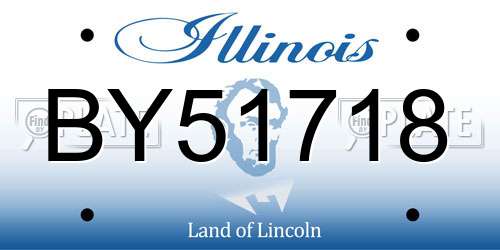 BY51718 Illinois License Plate
