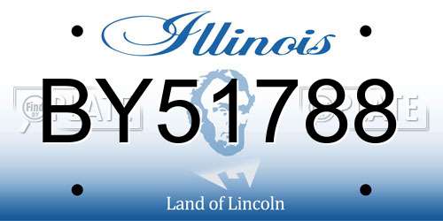 BY51788 Illinois License Plate