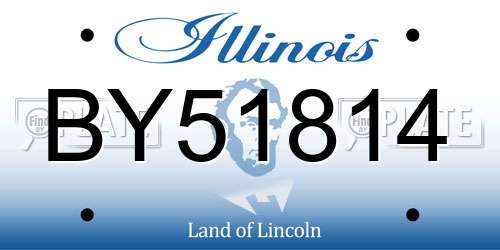 BY51814 Illinois License Plate