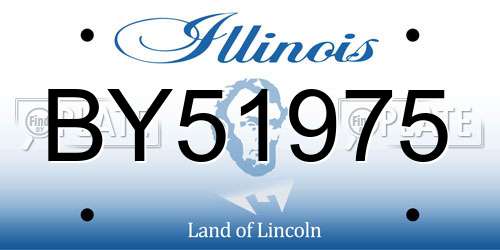 BY51975 Illinois License Plate