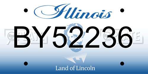 BY52236 Illinois License Plate