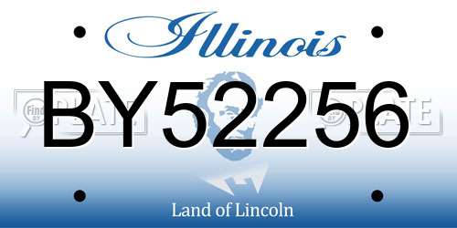 BY52256 Illinois License Plate