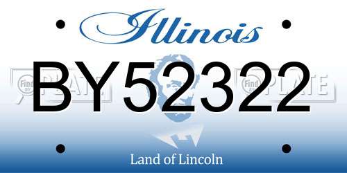 BY52322 Illinois License Plate