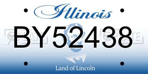BY52438 Illinois License Plate