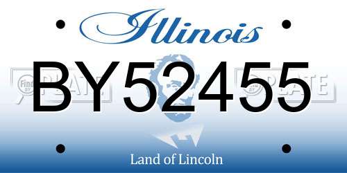 BY52455 Illinois License Plate