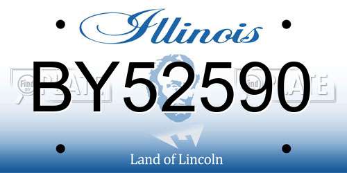 BY52590 Illinois License Plate