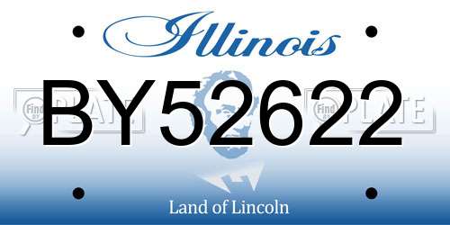 BY52622 Illinois License Plate