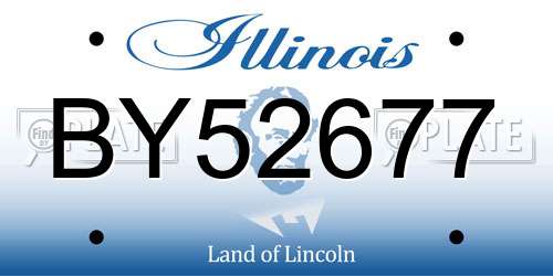BY52677 Illinois License Plate