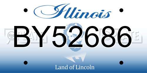BY52686 Illinois License Plate
