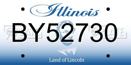 BY52730 Illinois License Plate