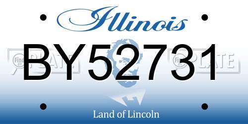 BY52731 Illinois License Plate