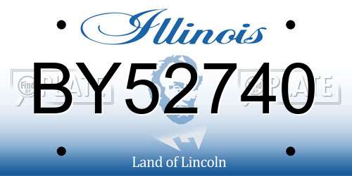 BY52740 Illinois License Plate