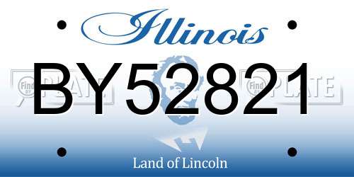 BY52821 Illinois License Plate