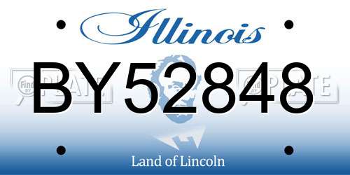 BY52848 Illinois License Plate