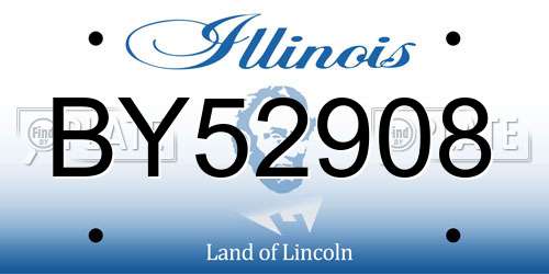 BY52908 Illinois License Plate