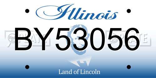 BY53056 Illinois License Plate