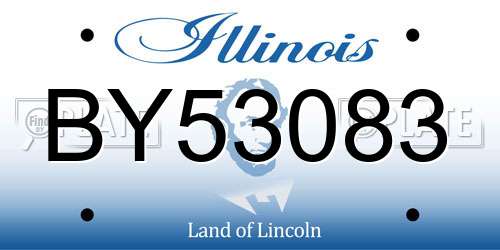 BY53083 Illinois License Plate