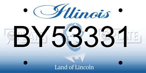 BY53331 Illinois License Plate