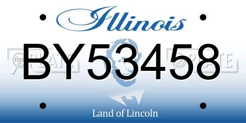 BY53458 Illinois License Plate