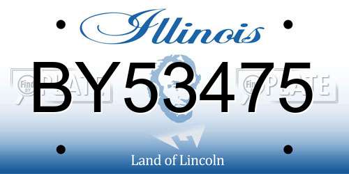 BY53475 Illinois License Plate