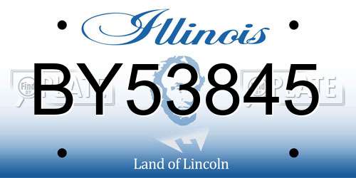 BY53845 Illinois License Plate