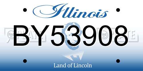 BY53908 Illinois License Plate